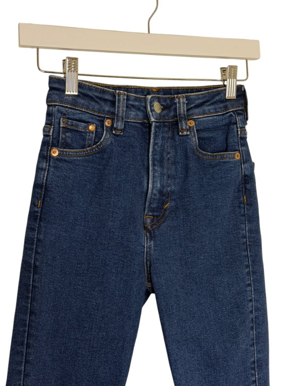 H&M Vintage Skinny High Waist Jeans Denim Pants Women Blue 2 - Picture 2 of 8